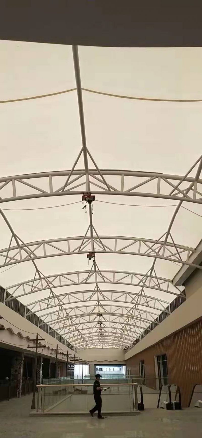 commercial plaza tensile structure