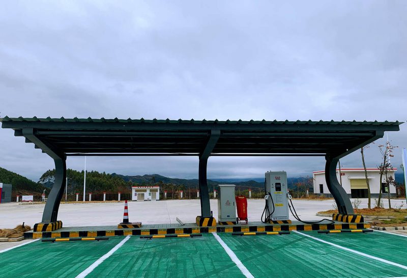 mild steel parking shade