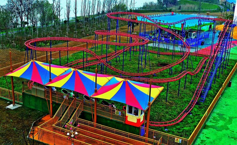 Amusement park landscape membrane structure
