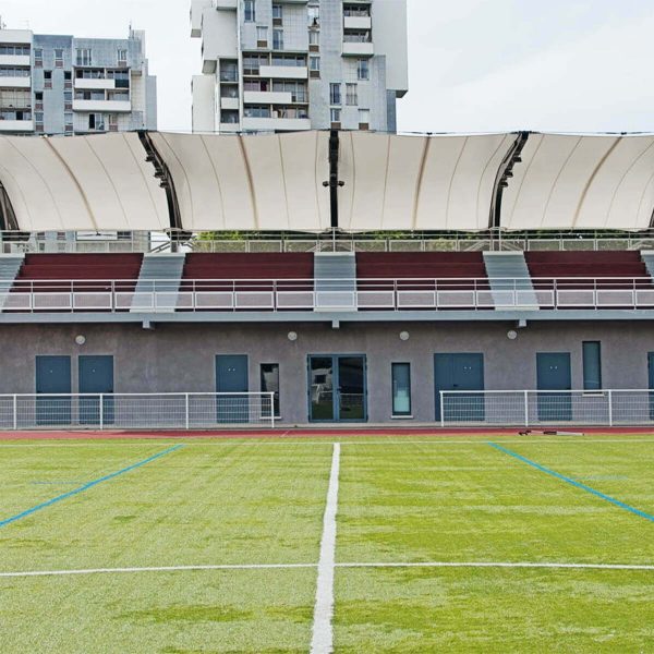 Film structure of the football stadium