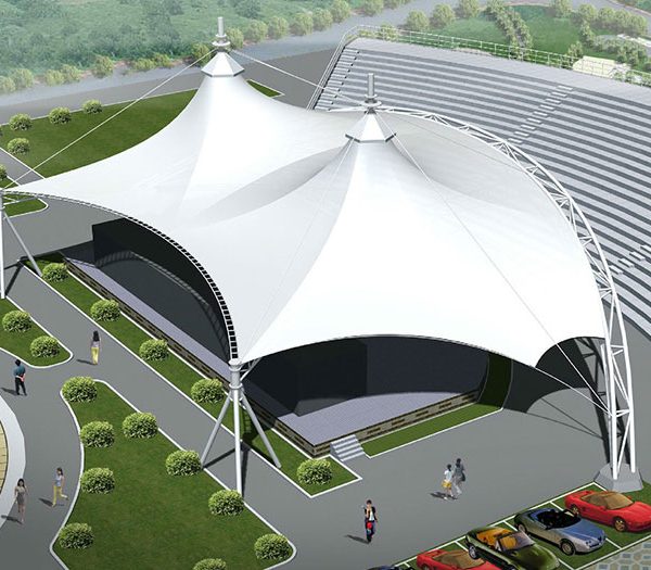 stadium tensile roof canopy