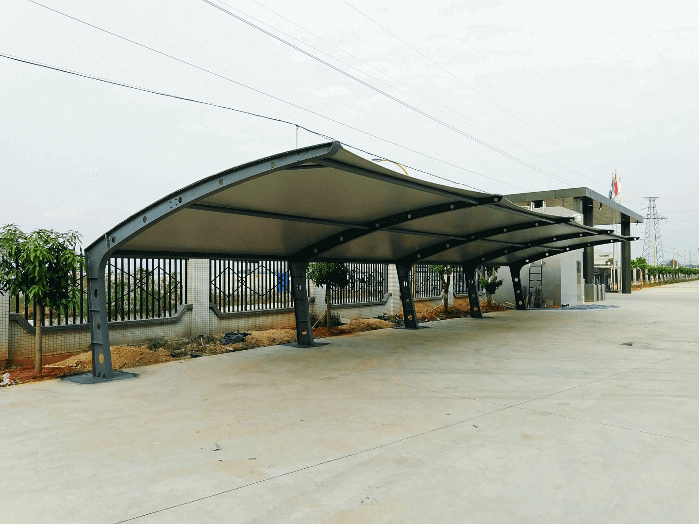 tensile car parking shades