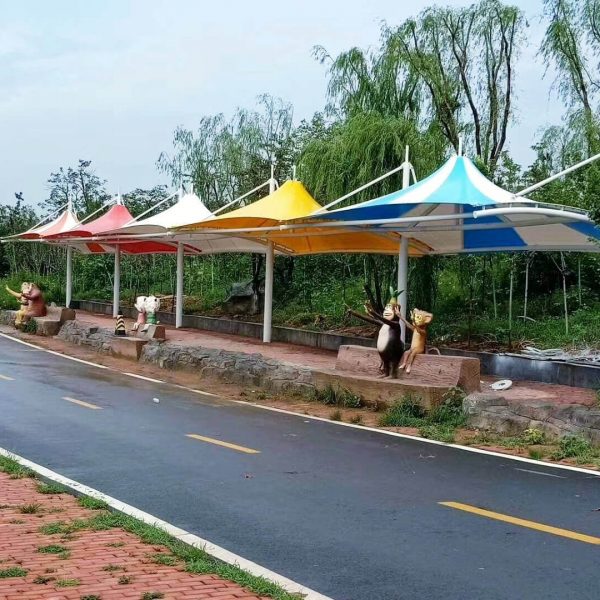 tensile structure for public space
