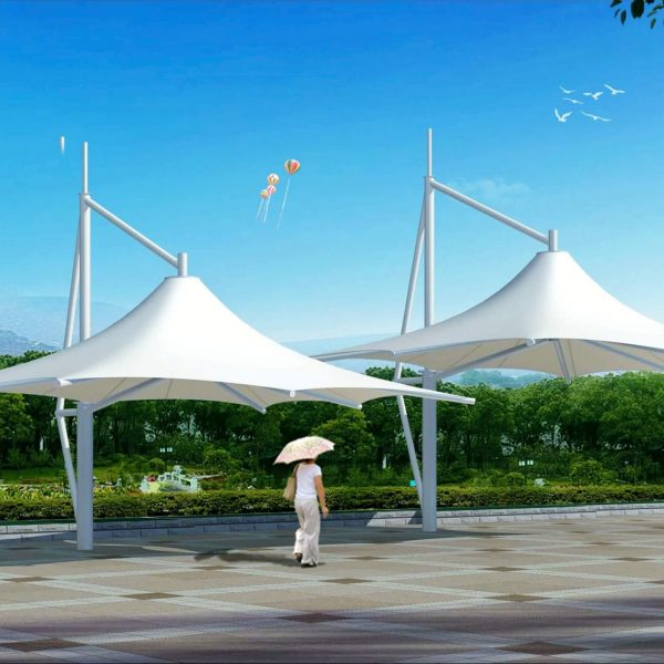 tension membrane structure for landscape