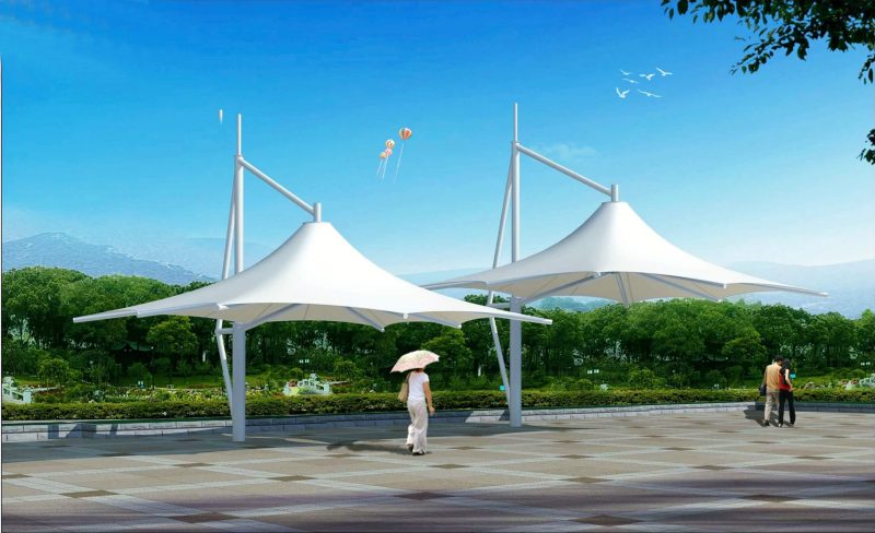 tension membrane structure for landscape