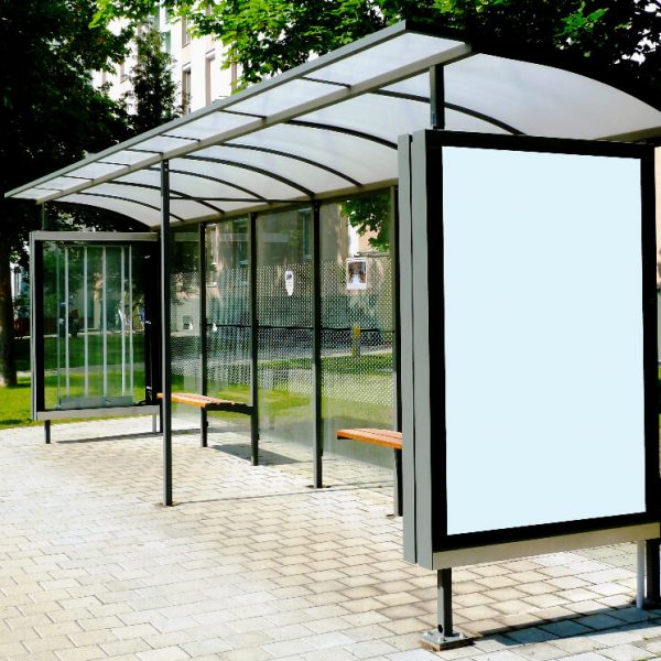 Steel Advertising Bus Stop Shelter