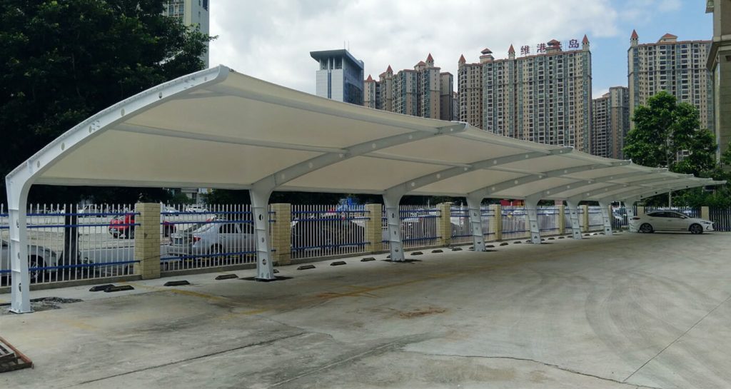 tensile car parking structure