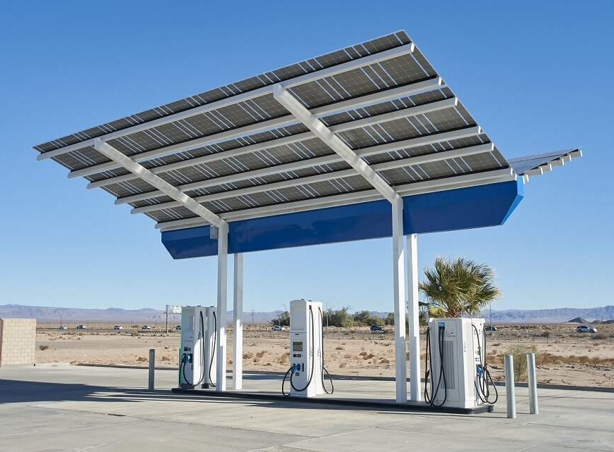 solar panel charging station