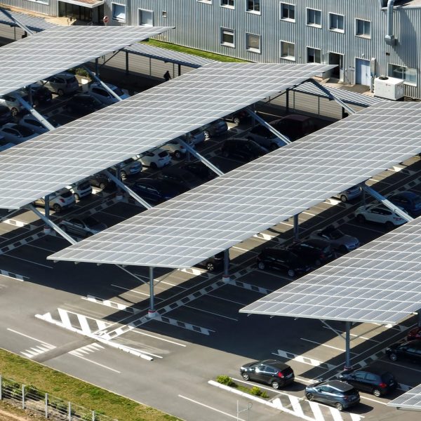 Solar panels parking