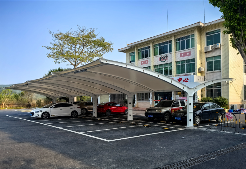 Factory for membrane structure parking shed